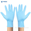 Examen gants de nitrile sans poudre jetable